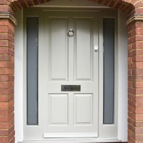 Brushed Nickel front door